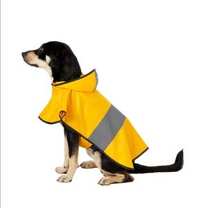 Yellow dog raincoat